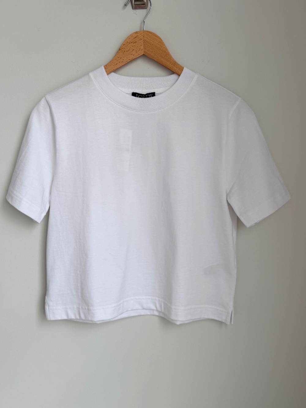 NWT J.Crew White Boyfriend jersey relaxed cropped T-shirt SZ XXS - Picture 3 of 6